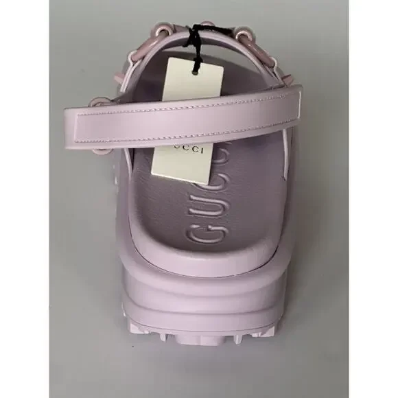 Gucci Women's Horsebit Rubber Pink Slingback Sandals 9 US (39 Eu) IT 742435 NIB - Picture 7 of 14